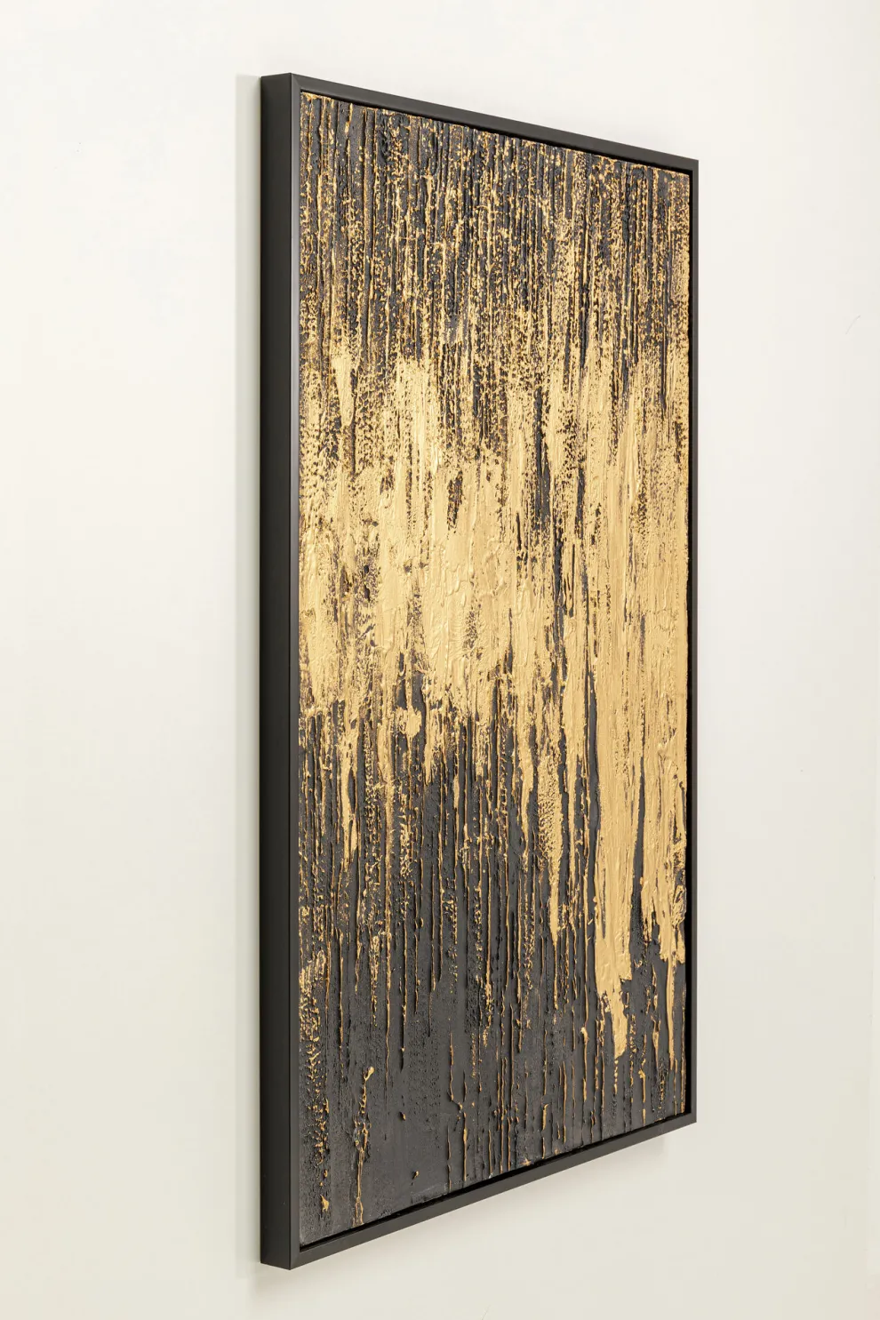 Schilderij Abstract Zwart 80x120cm