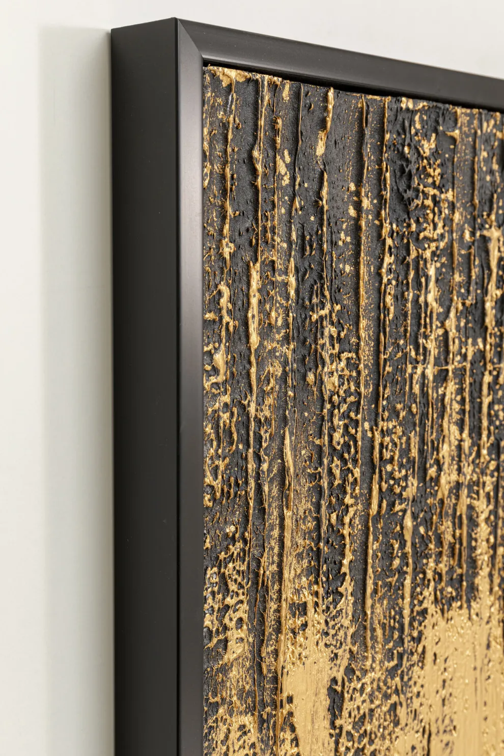 Schilderij Abstract Zwart 80x120cm