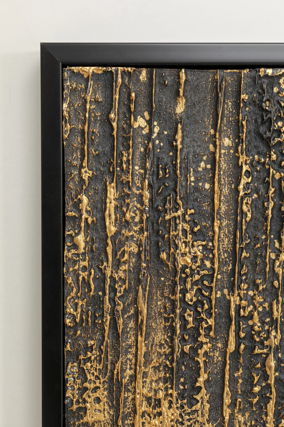 Schilderij Abstract Zwart 80x120cm