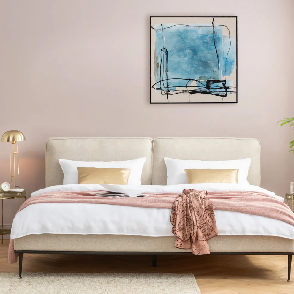 Schilderij Dust Blue 100x100cm