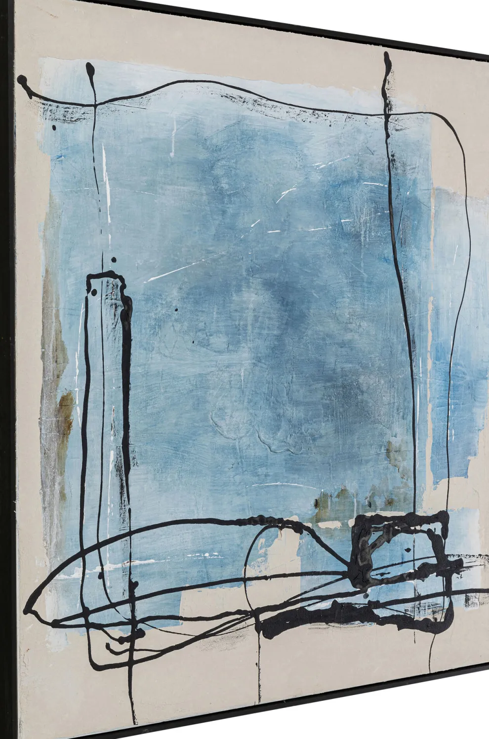 Schilderij Dust Blue 100x100cm