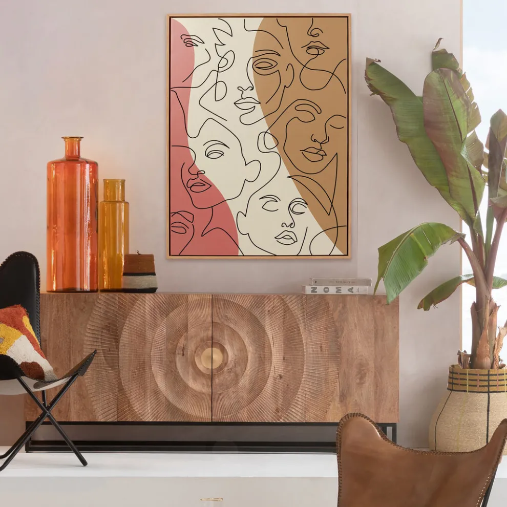 Schilderij Faccia Arte Tri Colore 90x120cm