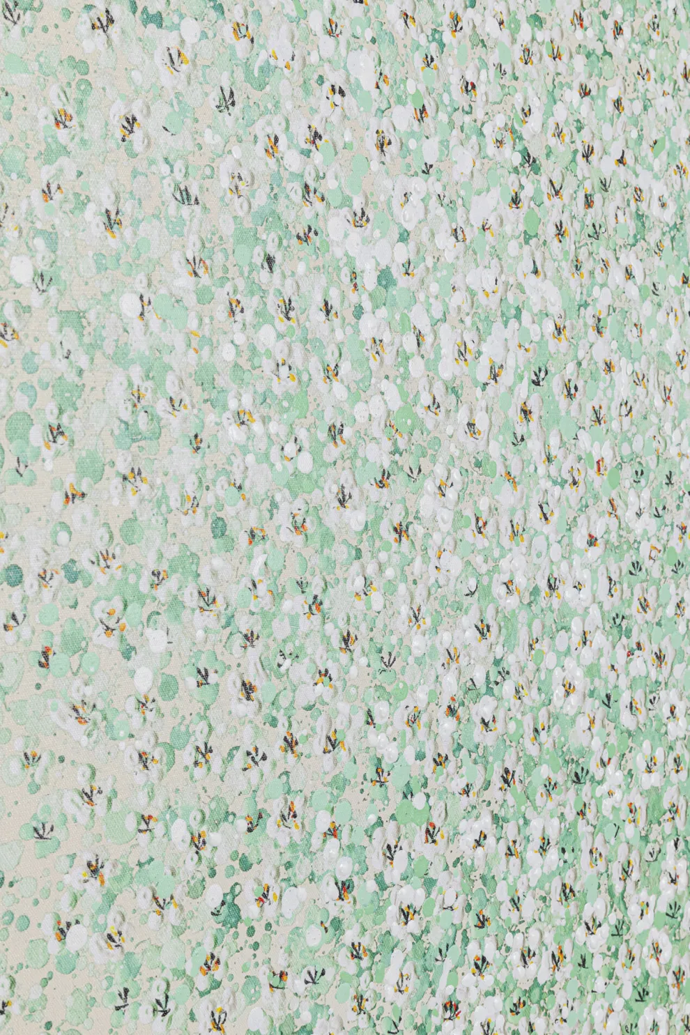 Schilderij Flower Boat Beige Green 120x160cm