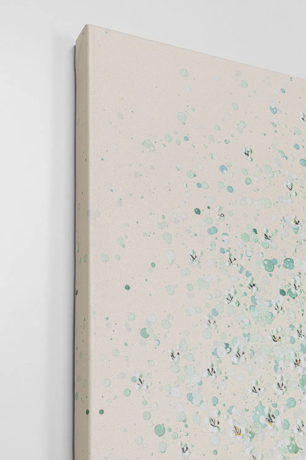 Schilderij Flower Boat Beige Green 120x160cm