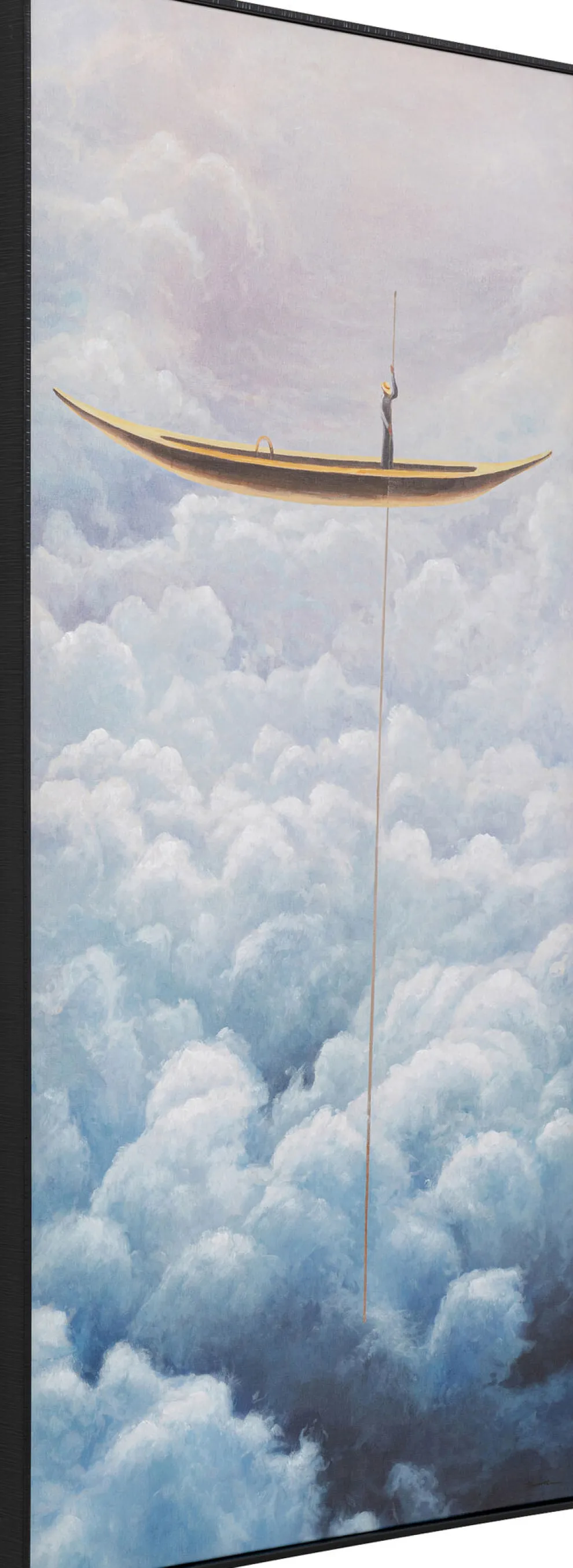 Schilderij Met Lijst Cloud Boat 60x120cm