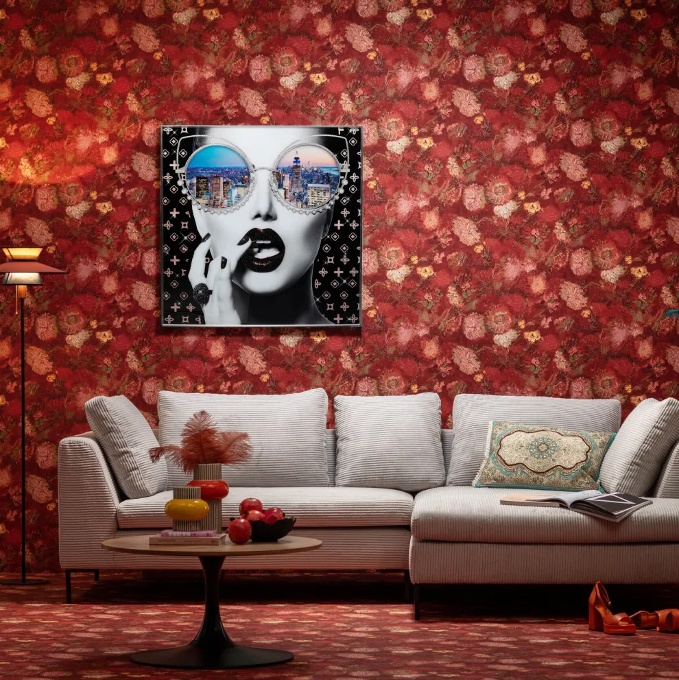 Schilderij Met Lijst NY View 120x120cm