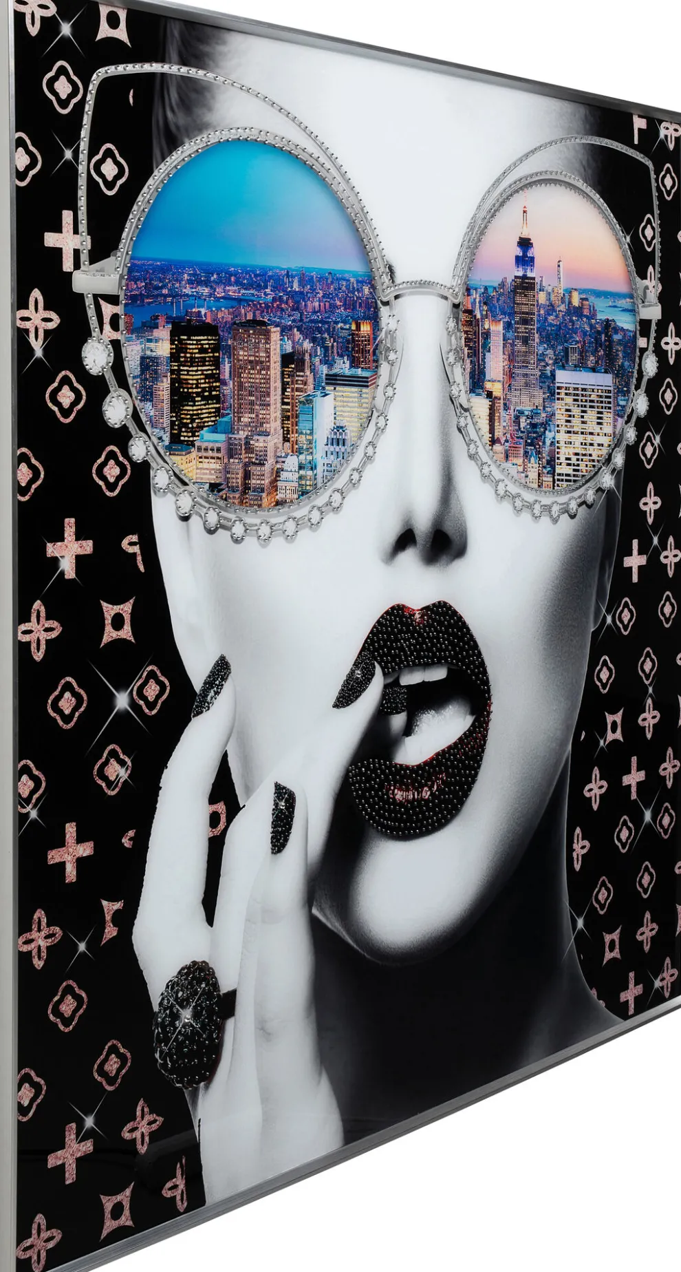 Schilderij Met Lijst NY View 120x120cm