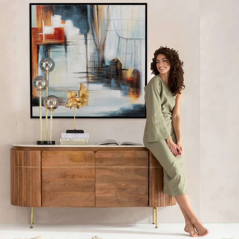 Schilderij Met Lijst Visione Front 100x100cm