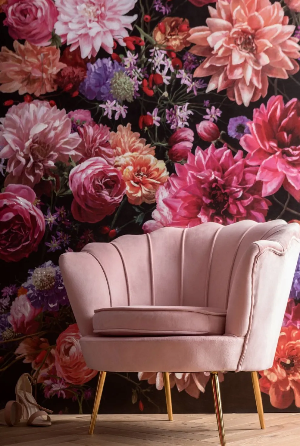 Schilderij Touched Flower Bouquet 200x140cm