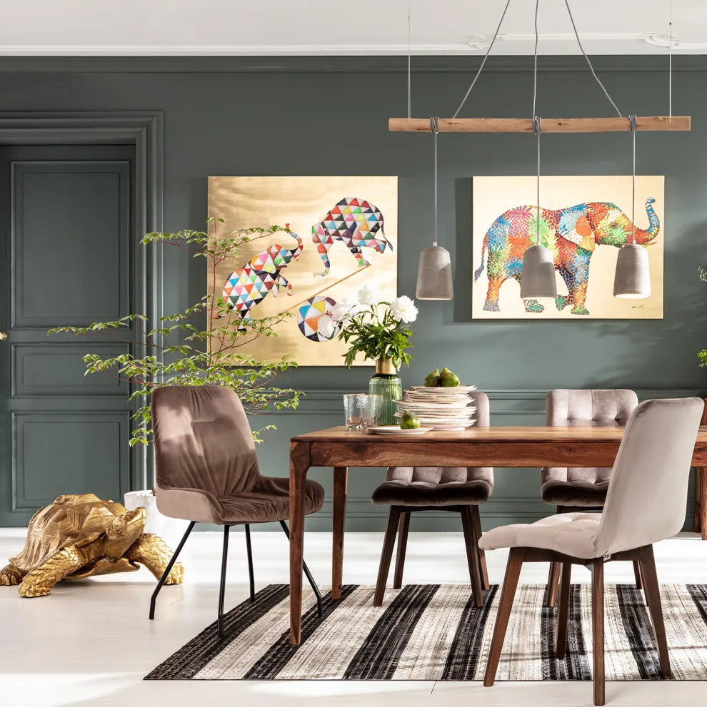 Schilderij Touched Flower Elephant 90x120cm