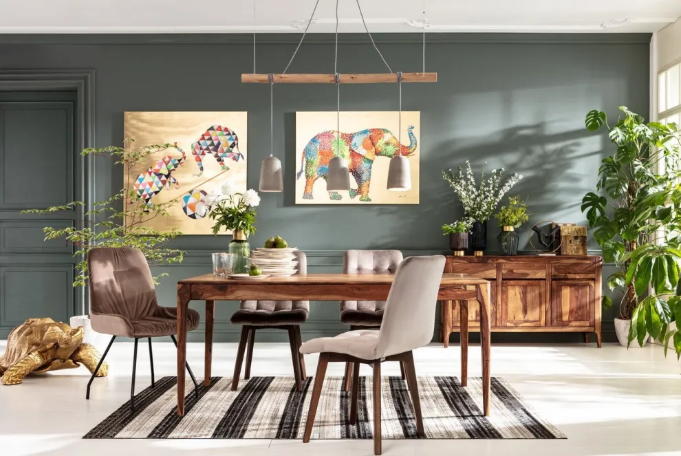 Schilderij Touched Flower Elephant 90x120cm