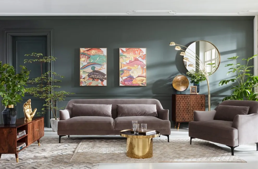 Schilderij Touched Fish Meeting Two 100x75cm