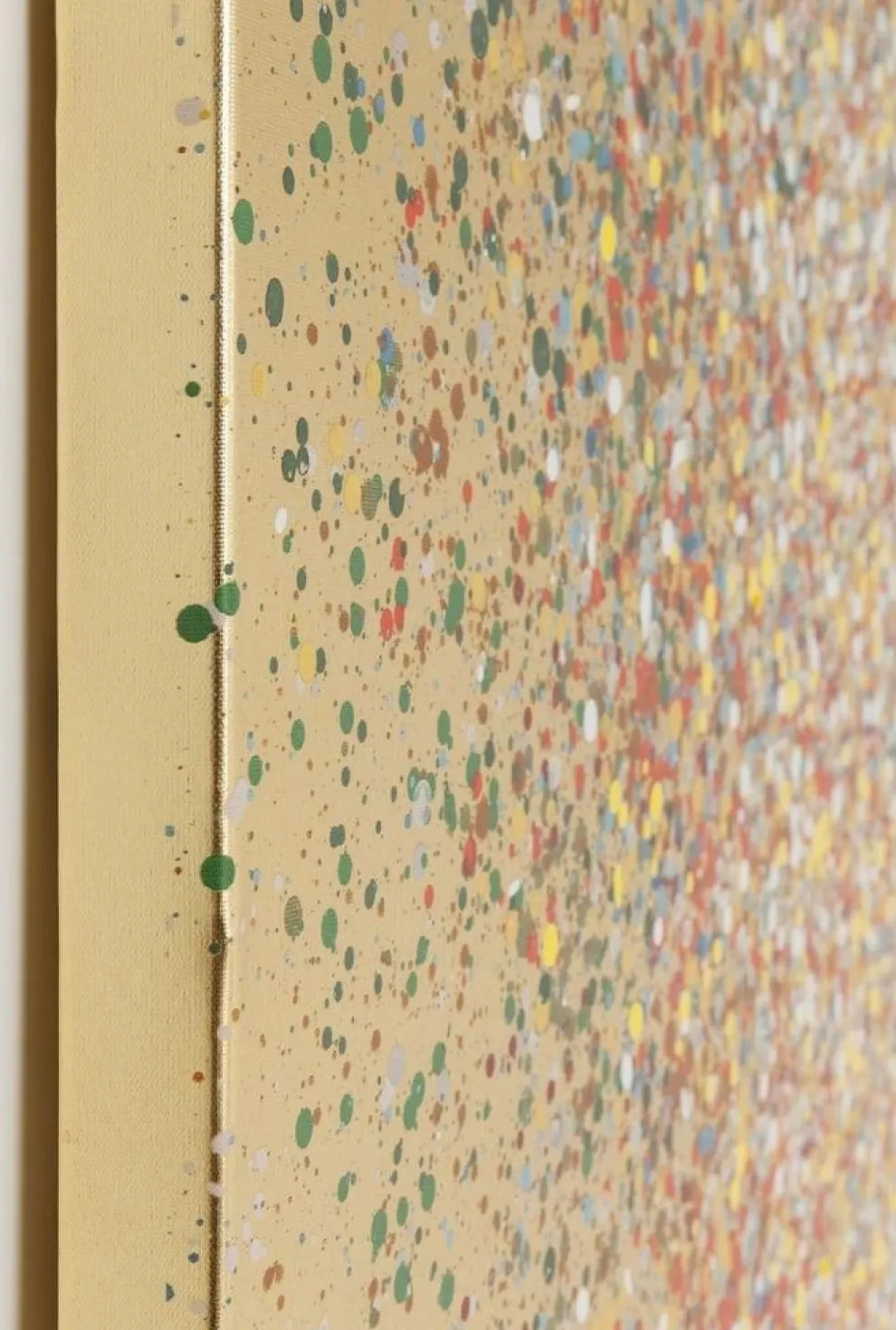 Schilderij Touched Flower Boat Goud-rood 100x80cm