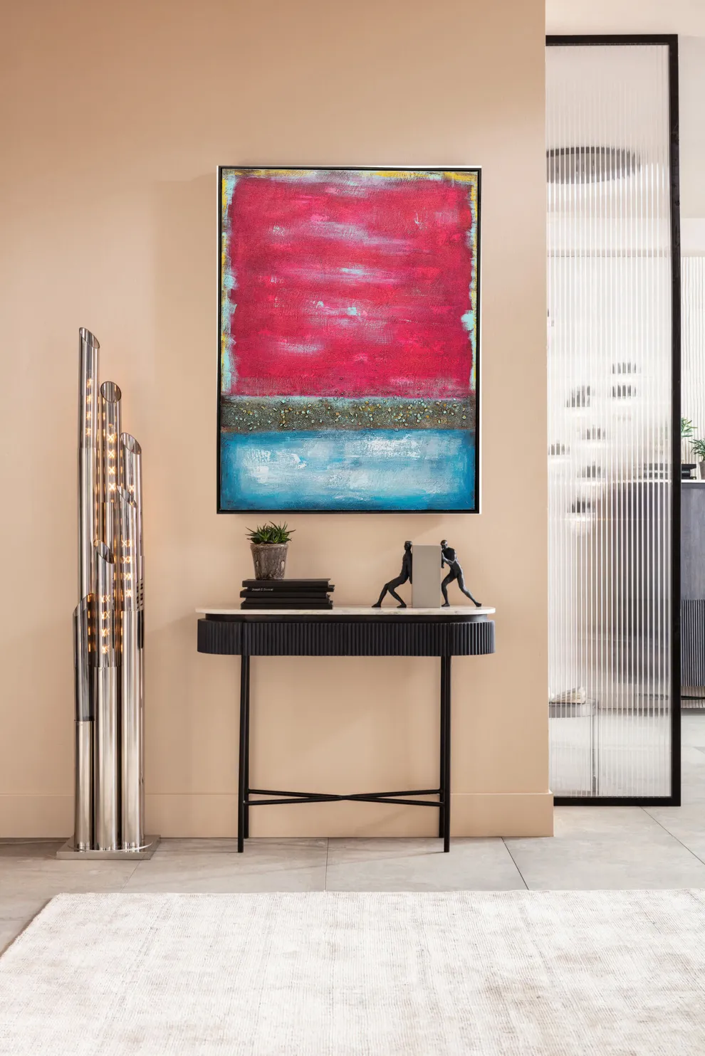 Schilderij Vista Red 90x120cm