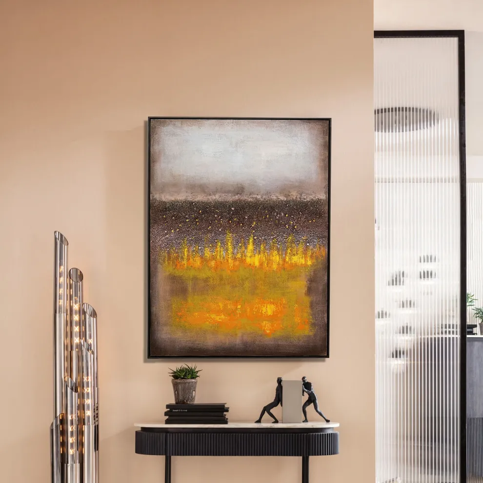 Schilderij Vista Yellow 90x120cm