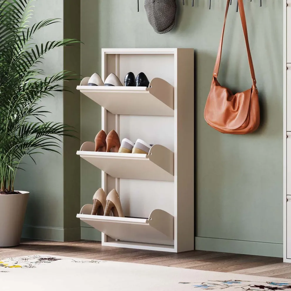 Schoenenkast Caruso 3 Cream (MO)