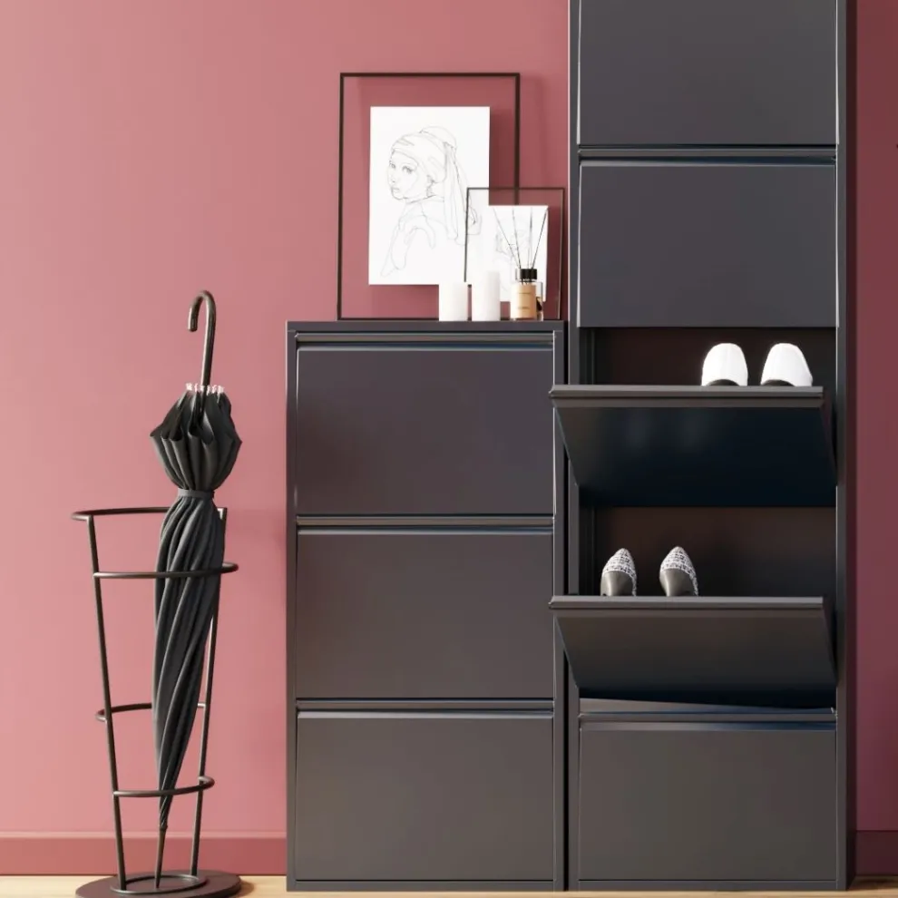 Schoenenkast Caruso 3 Anthracite (MO)