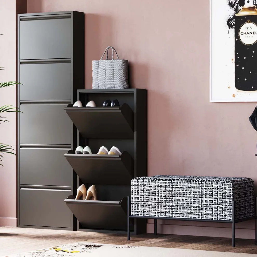 Schoenenkast Caruso 3 Black (MO)