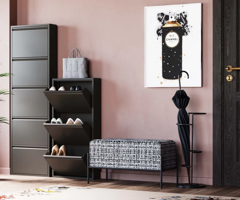 Schoenenkast Caruso 3 Black (MO)