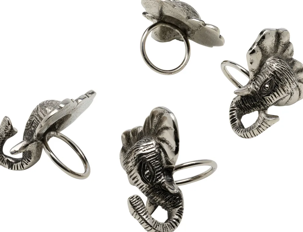 Servetringen Happy Elephants (4/Set)