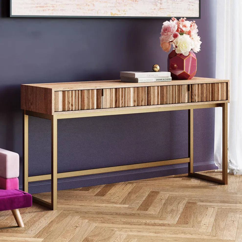 Sidetable Concertina Nature 136x40cm