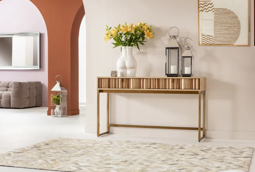 Sidetable Concertina Nature 136x40cm