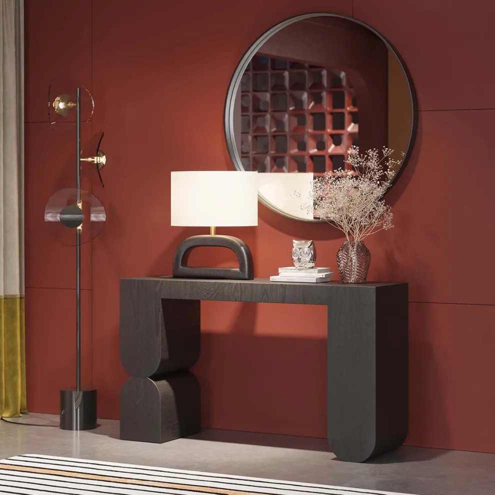 Sidetable Curve Black 120x76cm