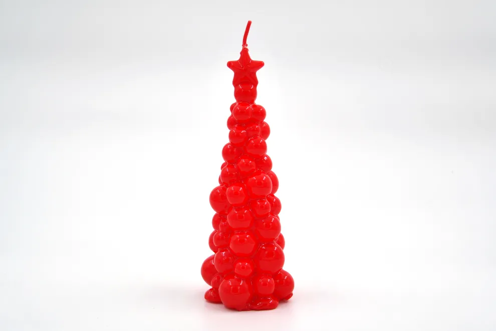 SMAQQ A Bubbly Xmas Candle Tree 21CM Radiant Red