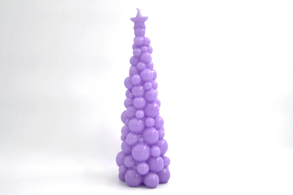 SMAQQ A Bubbly Xmas Candle Tree 30CM Loving Lila