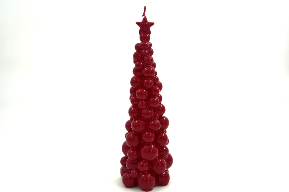 SMAQQ A Bubbly Xmas Candle Tree 30CM Blooming Bordeaux