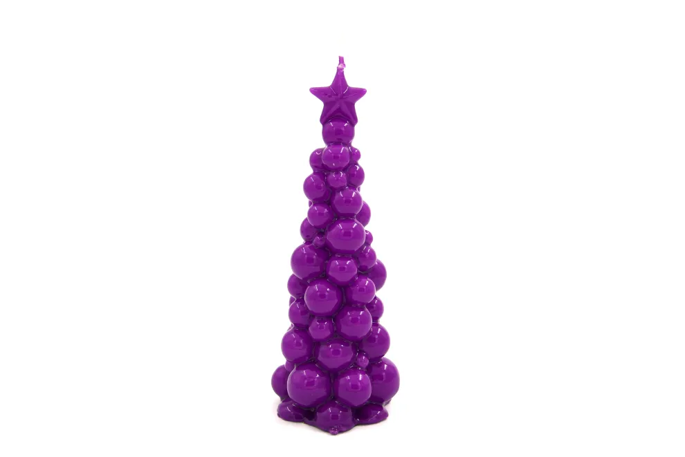 SMAQQ A Bubbly Xmas Candle Tree 21CM Perfect Purple