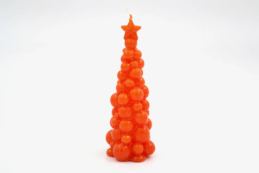 SMAQQ A Bubbly Xmas Candle Tree 21CM Dark Orange
