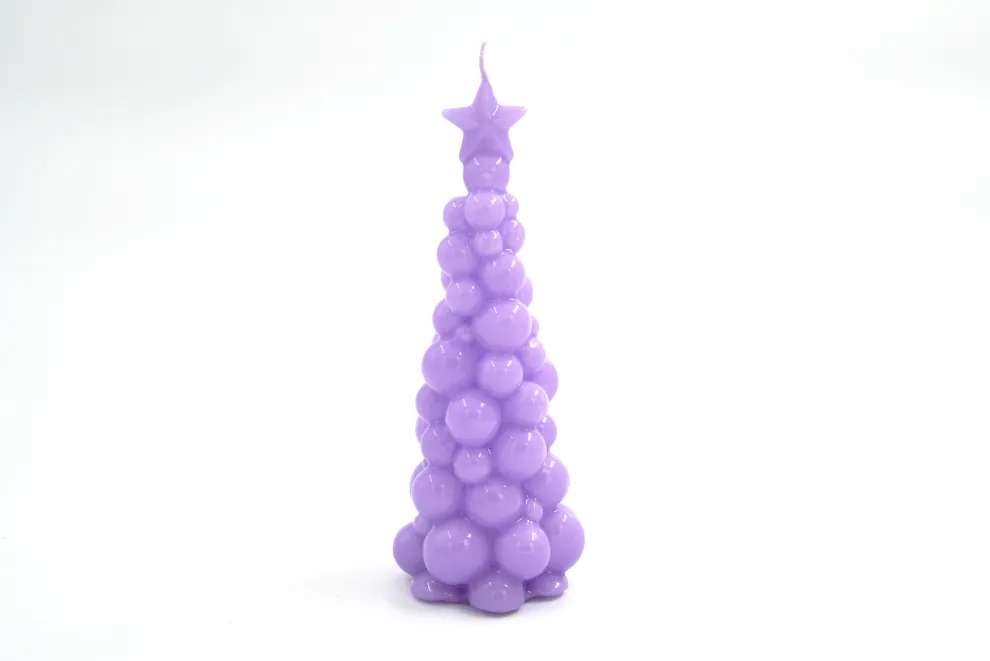 SMAQQ A Bubbly Xmas Candle Tree 21CM Loving Lila