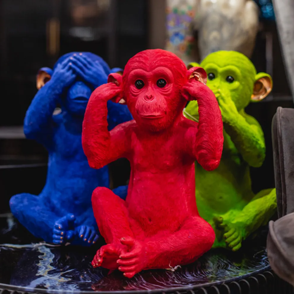 Spaarpot Monkey Kikazaru Rood