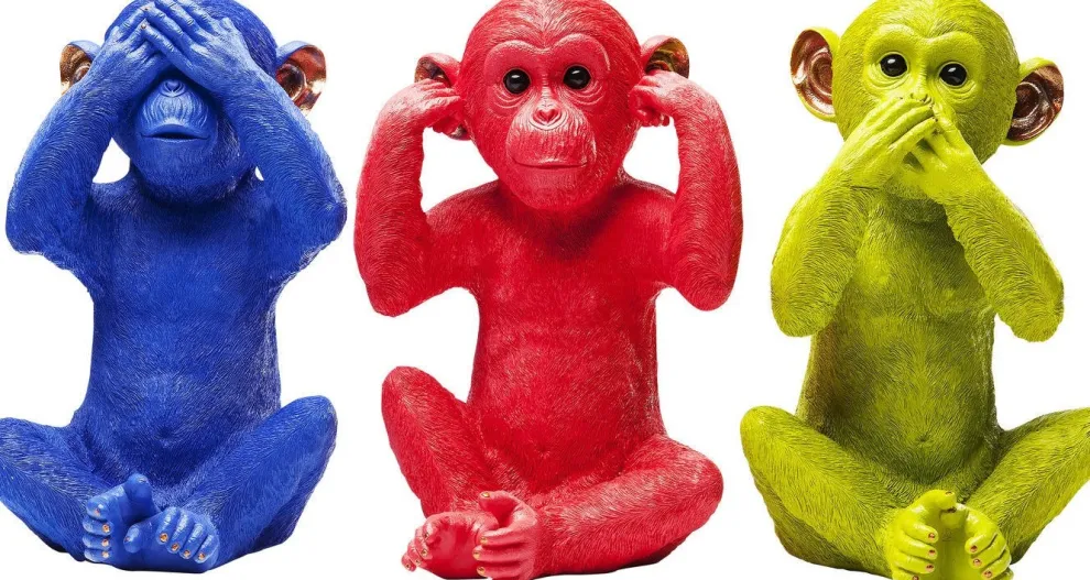 Spaarpot Monkey Mizaru Blauw