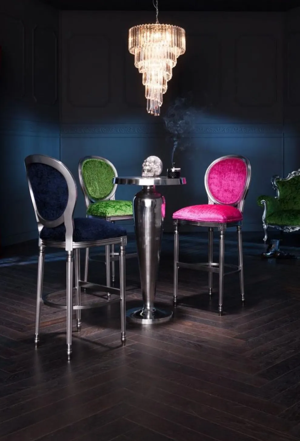 Spaarpot Skull Crystal Zilver