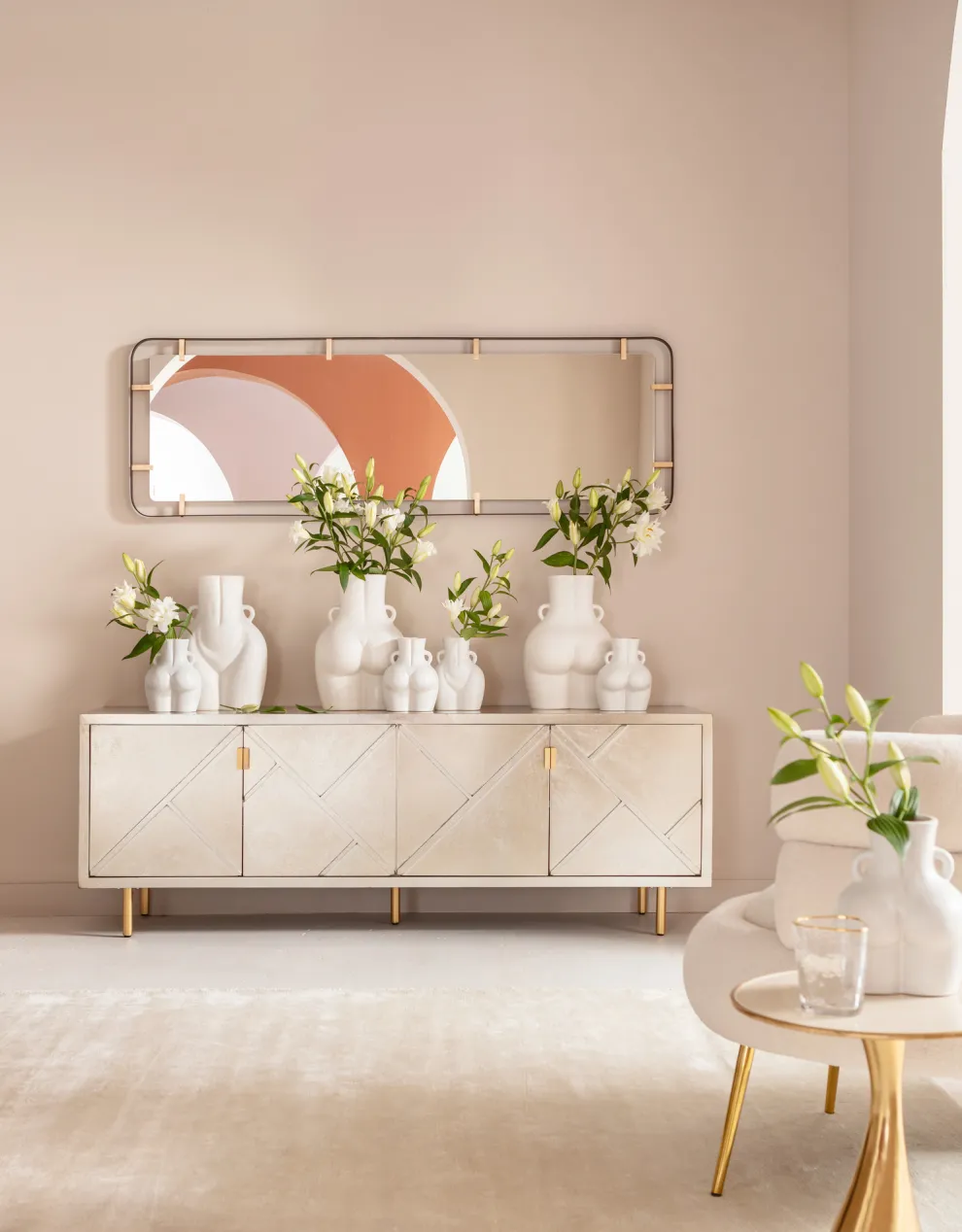 Spiegel Betsy Frame Rechthoekig Metaal 55x165cm