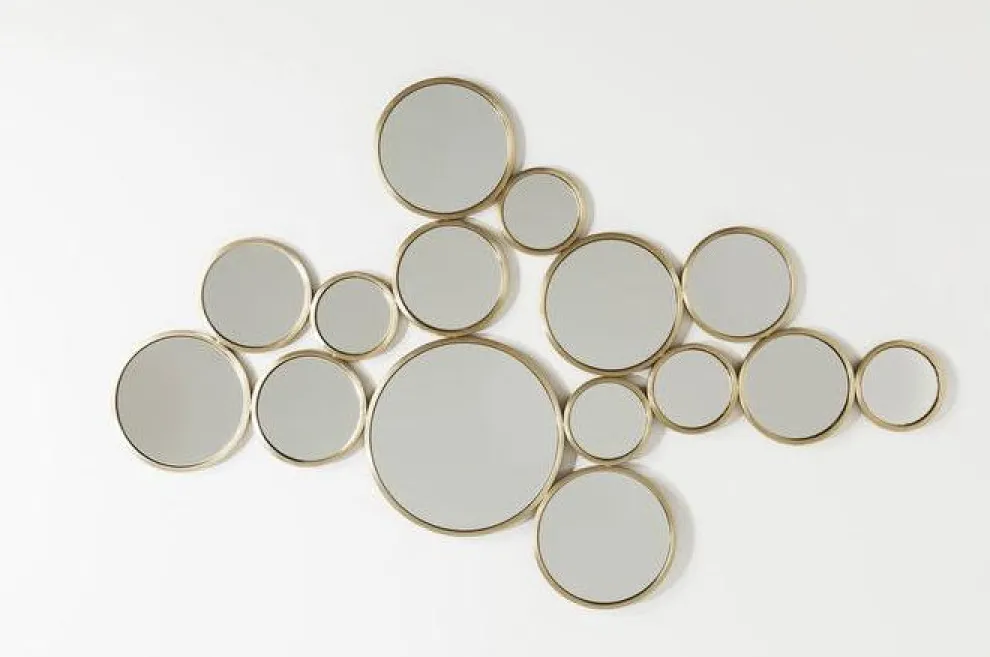 Spiegel Bubbles Messing 138x93cm