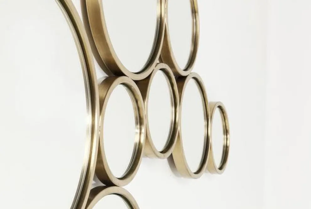 Spiegel Bubbles Messing 138x93cm