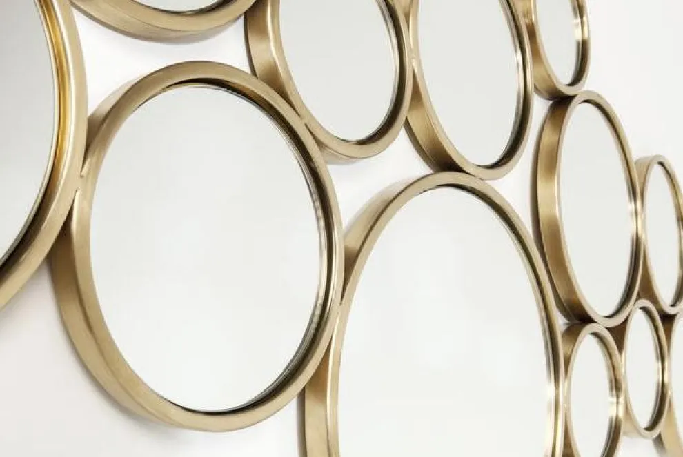 Spiegel Bubbles Messing 138x93cm