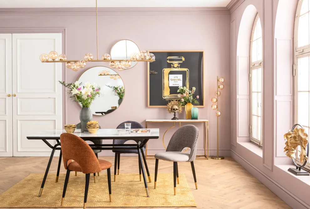 Spiegel Curve MO Messing Ø100cm