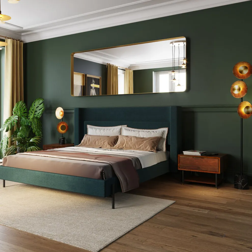 Spiegel Curve MO Messing 70x200cm