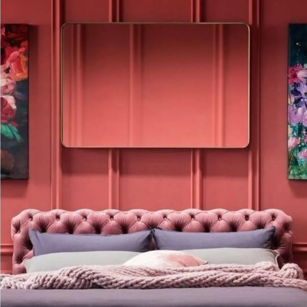 Spiegel Curve Rechthoekig Messing 80x120cm