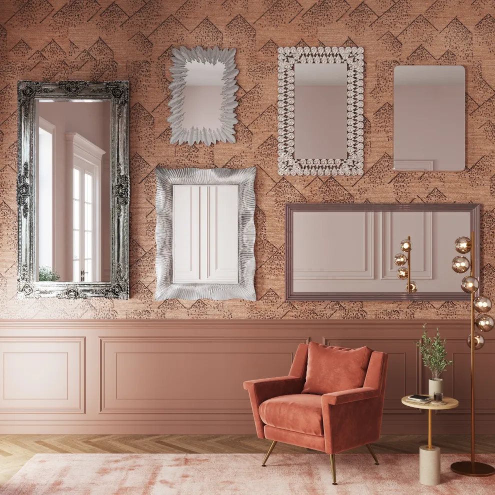 Spiegel Frame Zilver 180x90cm