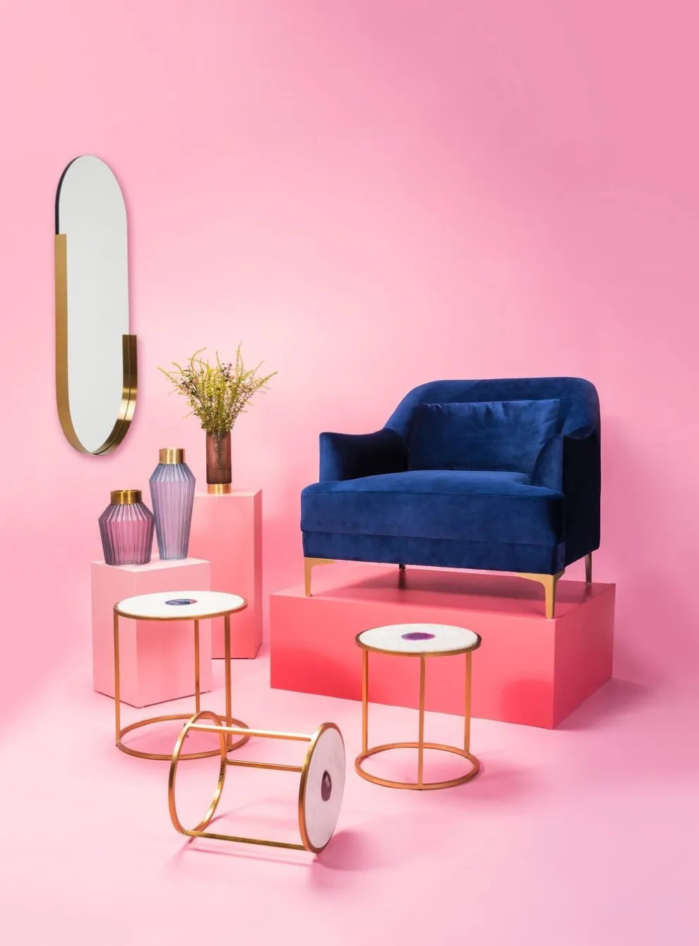 Spiegel Hipster Ovaal 50x114cm