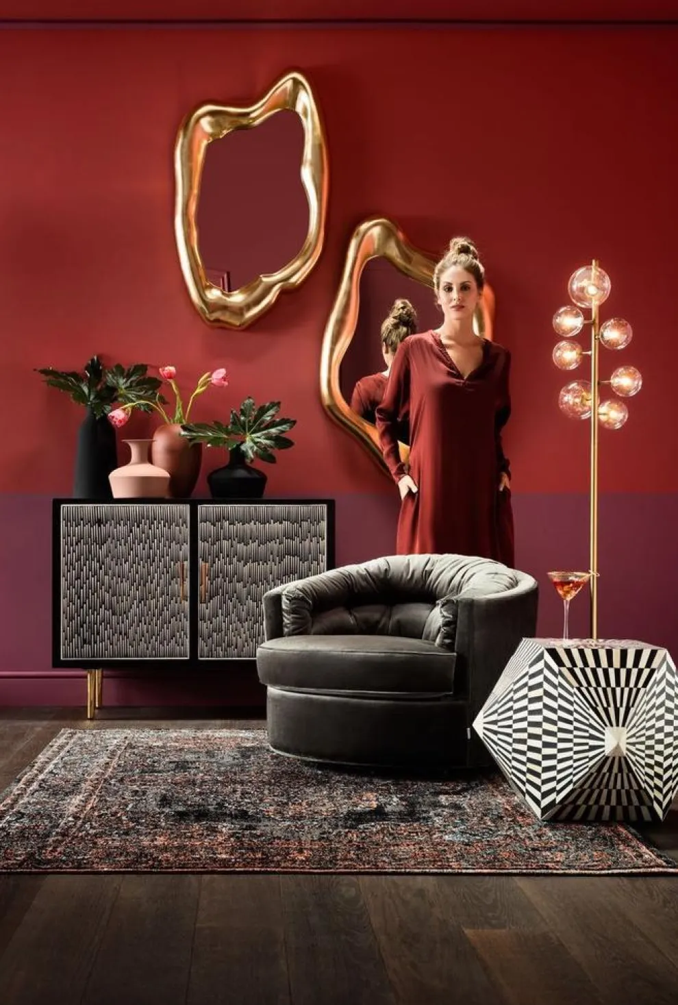 Spiegel Hologram Goud 68x117cm