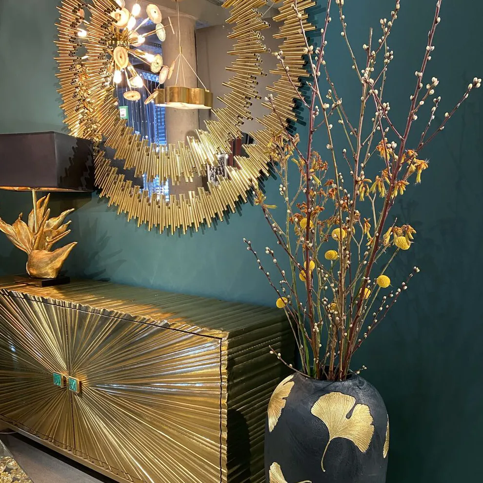 Spiegel Solare Goud Ø132cm