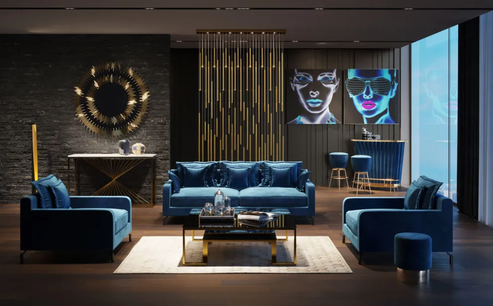 Spiegel Solare Goud Ø132cm