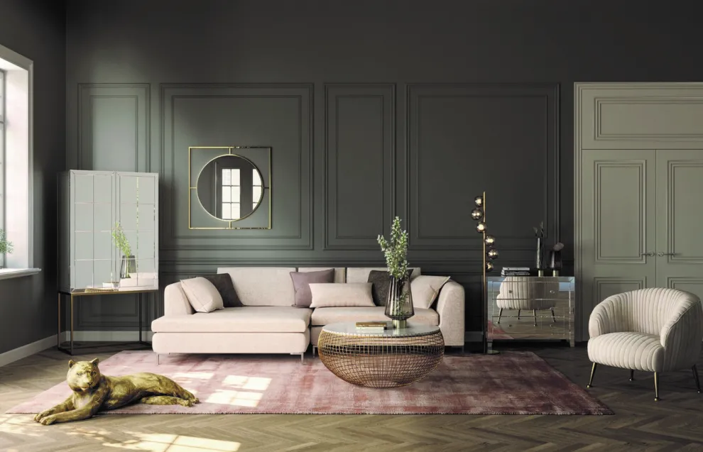 Spiegel Stanford Frame Goud Ø90cm