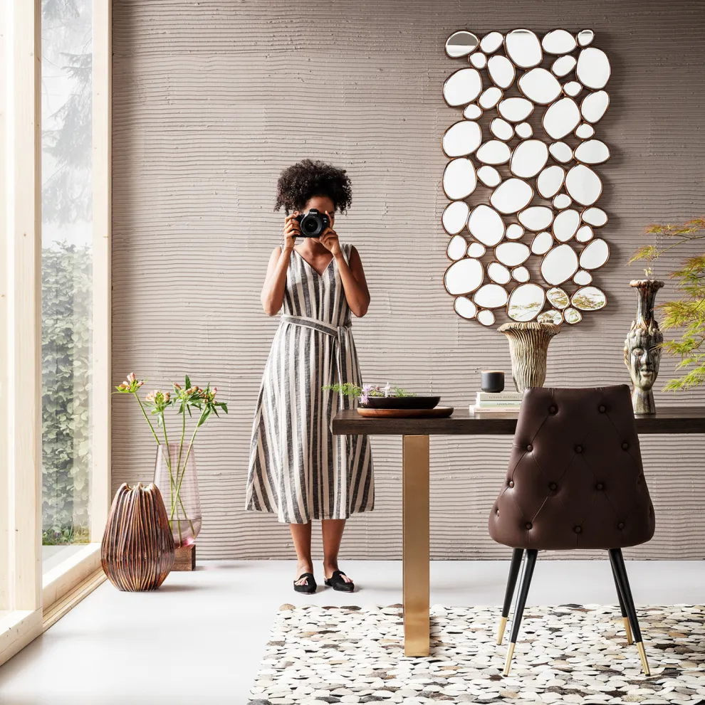 Spiegel Water Drops Koper 135x78cm